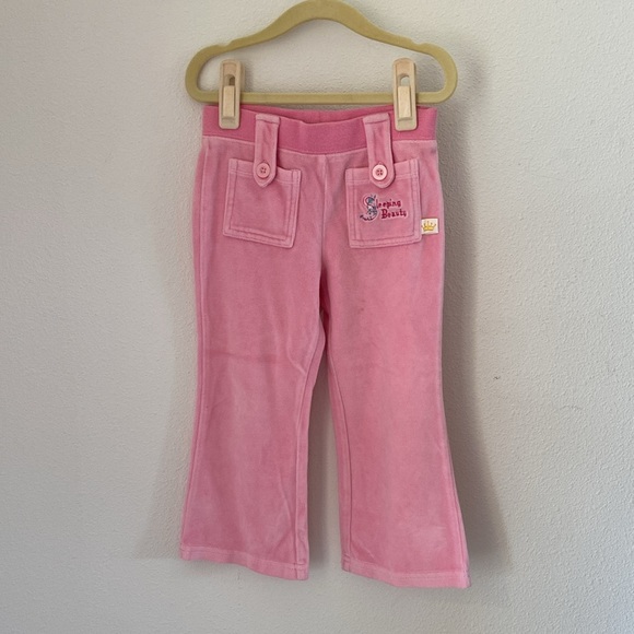 RARE VINTAGE SLEEPING BEAUTY Walt Disney Velour Pink Set - Picture 3 of 8